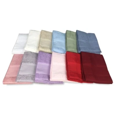 SET ASCIUGAMANI spugna TOSCA © TELA AIDA da RICAMARE PUNTO CROCE 1+1 viso e ospi - Image 1 of 4