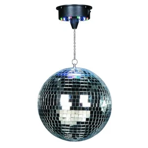 DISCO30 Spiegelkugel 30cm Set LED Motor Discokugel Beleuchtung DJ Partykeller - Bild 1 von 7