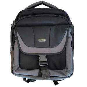Icon Laptop Backpack Black Gray Trim Back To School Clean Fits MacBook Pro 13” - Picture 1 of 8