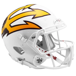 ASU Sun Devils White Metallic 85 Speed Ful Size Authentic Football Helmet - Picture 1 of 5