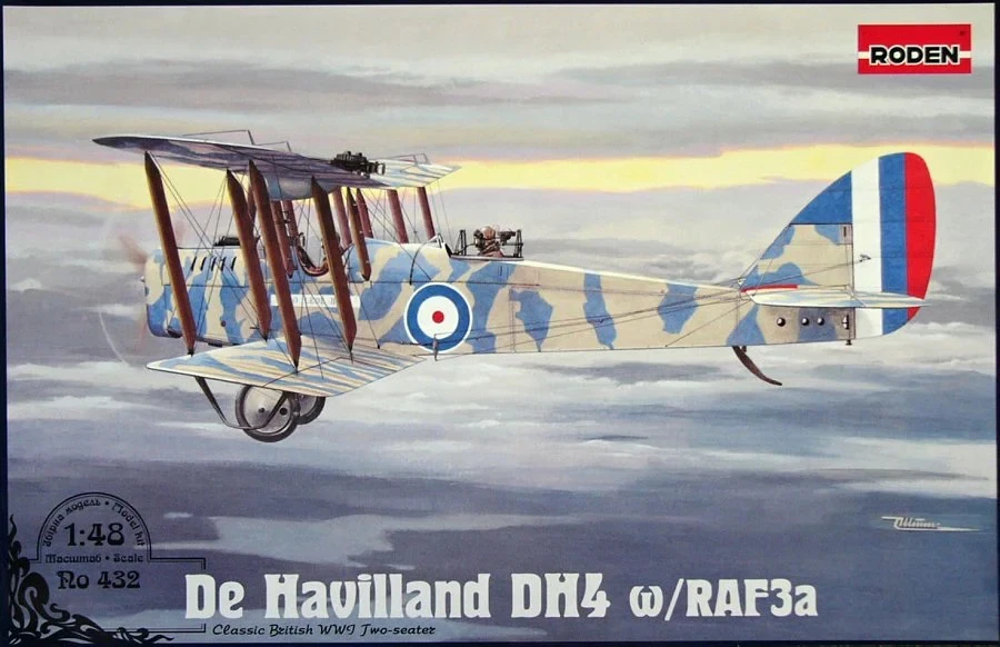 Roden 1/48 432 De Havilland D.H.4 Con Kit Di Montaggio RAF 3A - Immagine 1 di 1