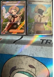 Pokemon SV Base Set Full Art Trainer Katy Smooth Surface Ink Blot Error Karte SIEHE - Bild 1 von 8