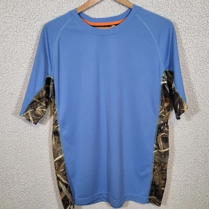 Magellan Hunt Gear Mag Wick Loose Fit Mens Blue Camo Shirt Size Medium - Picture 1 of 11