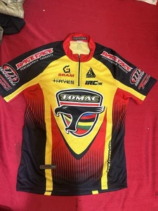 Tomac Race Face Cycling Jersey Mens Medium Short Sleeve 1/4 Zip Pockets - Picture 1 of 5