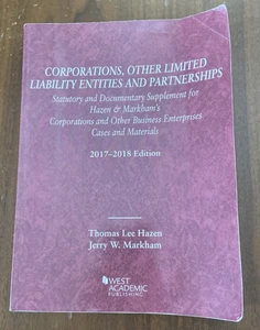 Corporations, Other Limited - Paperback, by Hazen Thomas; Markham - Very Good - Bild 1 von 5