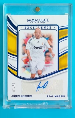 2023-24 Immaculate Real Madrid Arjen Robben Excellence Auto 5/10 - Image 1 of 2