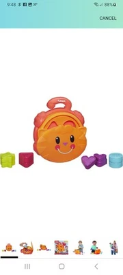 Playskool Pop Up Shape Sorter Brinquedo Gato Laranja Estojo de Viagem Brincar Aprendizagem Cores - Imagem 1 de 4