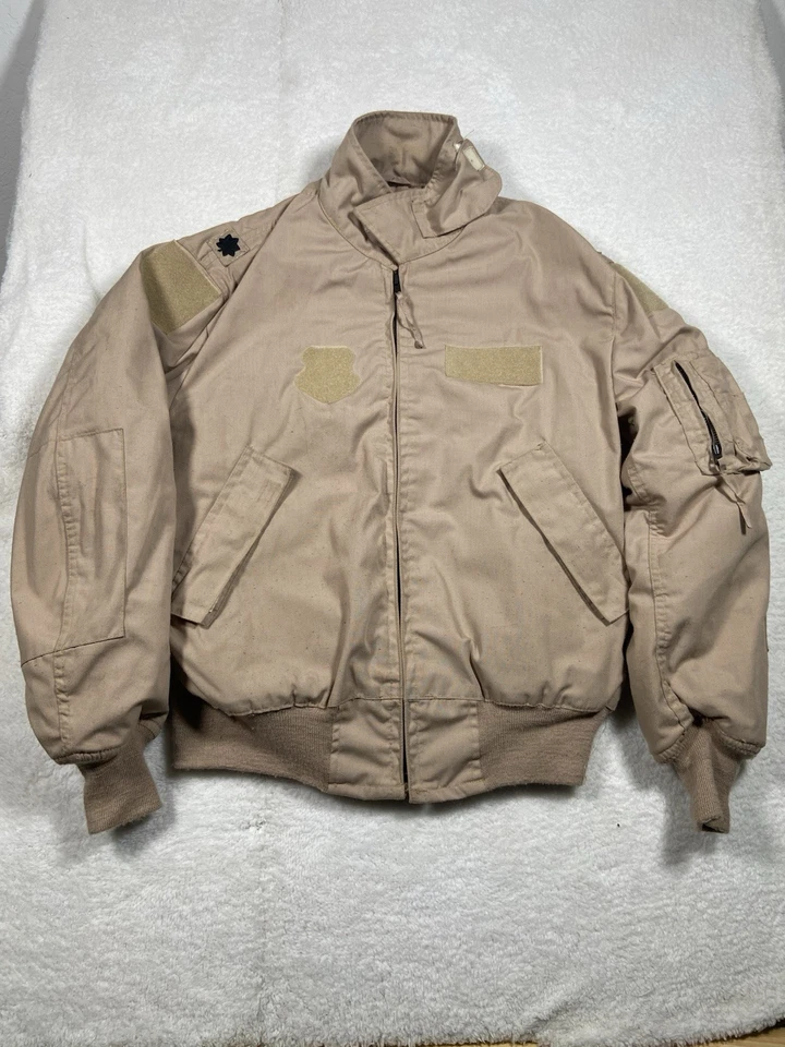 VTG US Military Tanker Jacket Men's M Cold Weather High Temp Aramid Tan Army - Image 1 of 4