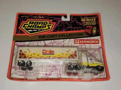 Vintage 1994 Road Champs Dole Tractor Trailer Die-Cast Truck HO Scale Kenworth - Image 1 of 4