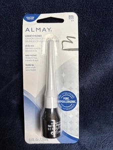 Almay Liquid Eyeliner Water Resistant #221 BLACK All Day Wear Flexible Tip .1 Oz - Picture 1 of 2