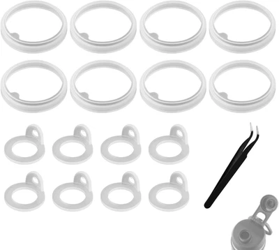 17pcs Gasket Replacement for Takeya Actives, Silicone Water Bottle Sealing Ring