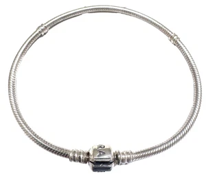 Authentic Pandora Moments Sterling Silver Bracelet 590702HV-21cm/ 8.3" - Picture 1 of 10