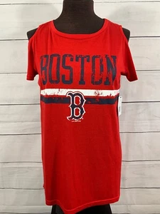 Carl Banks G-III 4 Her Boston Red Sox Tee MBL Cold Shoulder High Low Size M - Picture 1 of 9