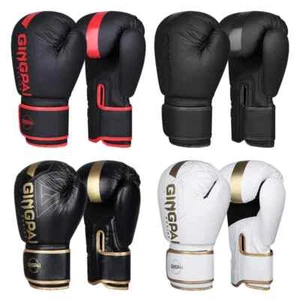 6/8/10/12/14oz Boxing Gloves PU Muay Thai MMA Profession Kickboxing Gloves - Picture 1 of 29