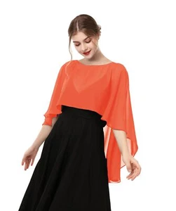 Hotshawl Capelets for women Chiffon Cape Shawls and Wraps for Evening Dress W... - Picture 1 of 4