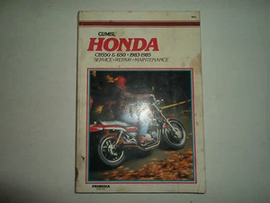 1983 1985 Clymer Honda CB550 650 Servicio Reparar Mantenimiento Manual Stained - Imagen 1 de 1