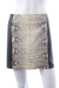 Minifalda con paneles de pitón y cuero Maje / negra/beige - Imagen 1 de 4