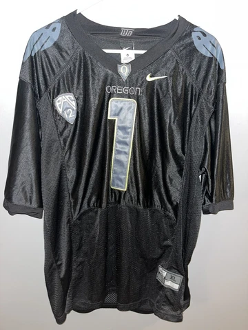 Nike Oregon Ducks TEAM player #1 JERSEY BLACK/YELLOW Mens SZ XL Cover