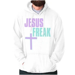 Christian Faith Cross Crucifix Jesus Freak Hoodie Hooded Sweatshirt Men Women - Picture 1 of 7