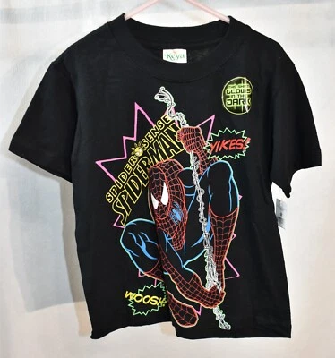 Spider Man T-Shirt Size XS Glow In The Dark Boy's - Image 1 of 4