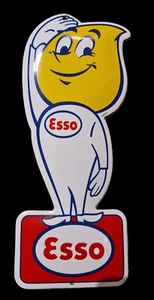 ESSO (GARAGE). PORZELLAN EMAILLE / EMAILLE SCHILD, SCHILD, TELLER ! - Bild 1 von 2