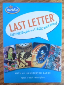 NEW/SEALED ThinkFun "LAST LETTER" Fast-Paced Word Game w 61 Illustrated Cards - Picture 1 of 5
