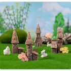 Miniatures Thatched Cottage Resin Castle House Ornament for Home Decorations