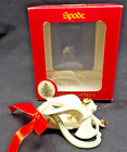 Spode Christmas Tree Flying Angel Porcelain Ornament "Christmas is Coming" w/Box