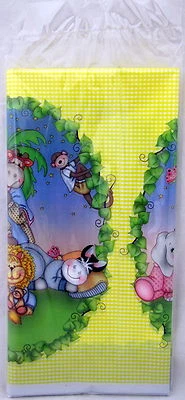 Nighty Night Bazooples Baby Shower Tablecover Rectangular 54 X 108 Animal Jungle - Image 1 of 3