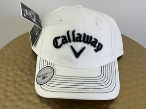 NUEVO Callaway Golf New Era Magna Gorra Sombrero Blanco/Negro Correa Ajustable - Imagen 1 de 5