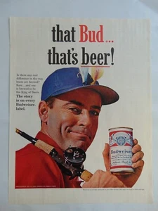 1964 That Bud That's Beer Budweiser Fisherman vintage print ad - Picture 1 of 1