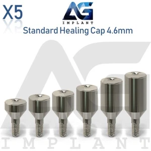 5 montanti tappo curativo standard 4,6 mm titanio per esagono dentale 2,42 mm - Foto 1 di 6