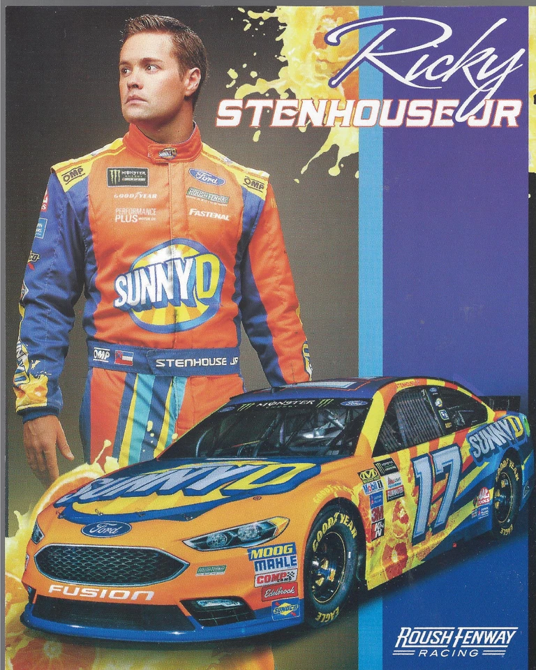 Postal de Ricky Stenhouse Jr 2017 "Sunny D" #17 Monster Energy NASCAR Foto 1 de 1