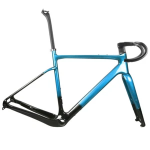 Carbon Gravel Frame 700*45C Disc Brake Gravel Bicycle Frameset 700C Cyclocross - Picture 1 of 29