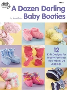 A Dozen Darling Baby Booties knitting pattern Book knit boy girl booties legging - Picture 1 of 1