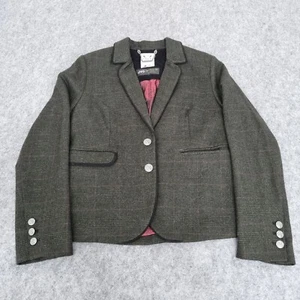 Crew Clothing Blazer Womens 16 Moon Tweed Green Outdoor Hunting Hacking Jacket - Picture 1 of 10