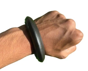 Brazalete Sarbloh Kara Negro Hierro Puro Cuello Sikh Kada Pesado Singh Kaur Khalsa - Imagen 1 de 10