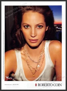 Roberto Coin 2000s Print Advertisement Ad 2008 Youth Aids Christy Turlington - Picture 1 of 1