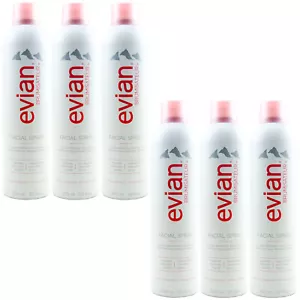 evian Quellwasser Erfrischungsspray 6 x 300ml Facial Spray - belebt die Haut - Bild 1 von 1