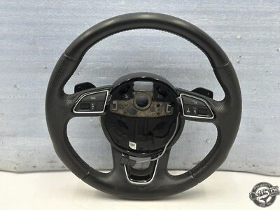 AUDI Q7 2012-2015 VOLANTE DE 3 RADIOS CON CAMBIO DE PALETA CUERO NEGRO LÍNEA S OE Foto 1 de 4