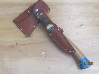 VTG SOLINGEN GERMANY MADE BY "VOOS" HATCHET/KNIFE COMBO CIRCA 1955-66, A+++ COND - Image 1 of 4