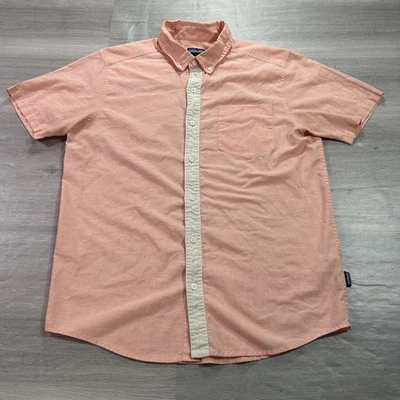 Camisa Patagonia Para Hombre Mediana Rosa Abotonada Algodón Orgánico Manga Corta Informal Foto 1 de 4