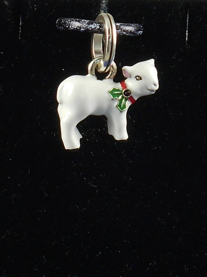Brighton VACACIONES NAVIDAD CORDERO Esmalte Cristal Collar Pulsera Dije $36 Foto 1 de 1
