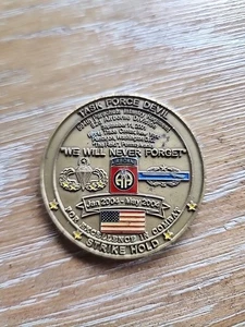 Rare Challenge Coin Commemorating Task Force Devil,specifically 504th Parachute - Picture 1 of 4