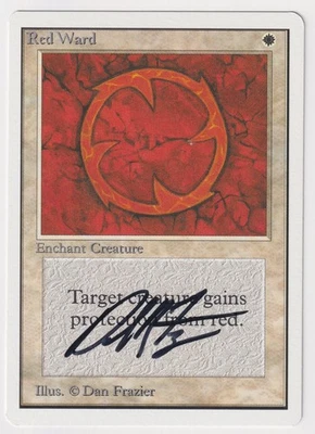 Signed Red Ward LP Unlimited Edition Artist Dan Frazier 1993 MTG Magic Vintage! - Image 1 of 2