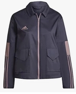 Adidas Mujer’s Tiro Carga Chaqueta Talla Pequeña Azul Sombra Cremallera Bolsillo Tejido Foto 1 de 4
