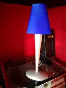 Vintage 1996 Ikea KVARTETT Table Lamp Blue Glass - Picture 1 of 11