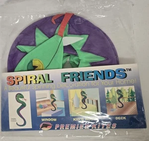 Vintage Premier Kites Spiral Friends Wind Spinner Snake #23012 Windsock Giardino - Foto 1 di 4