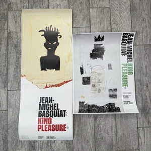 JEAN-MICHEL BASQUIAT ESTATE ORIGINAL 2022 EXHIBITION POSTER x2 Lot Bundle LA - Picture 1 of 15