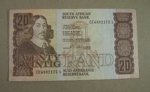 South Africa 20 Rand Banknote 1990-93, P-121e, Circulated, Combined Shipping - Picture 1 of 2